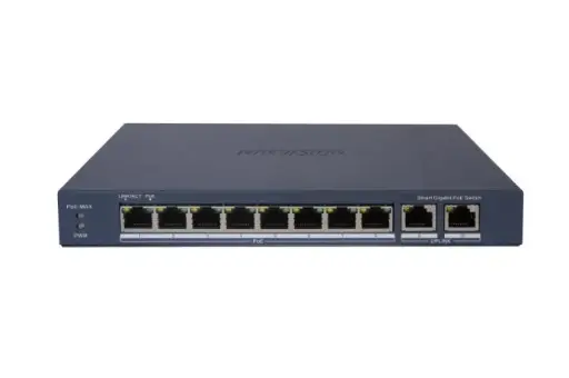 [DS-3E1510P-EI/M] SWITCH POE 8 CH 10/100/1000MB + 2 10/100/1000MB  60W